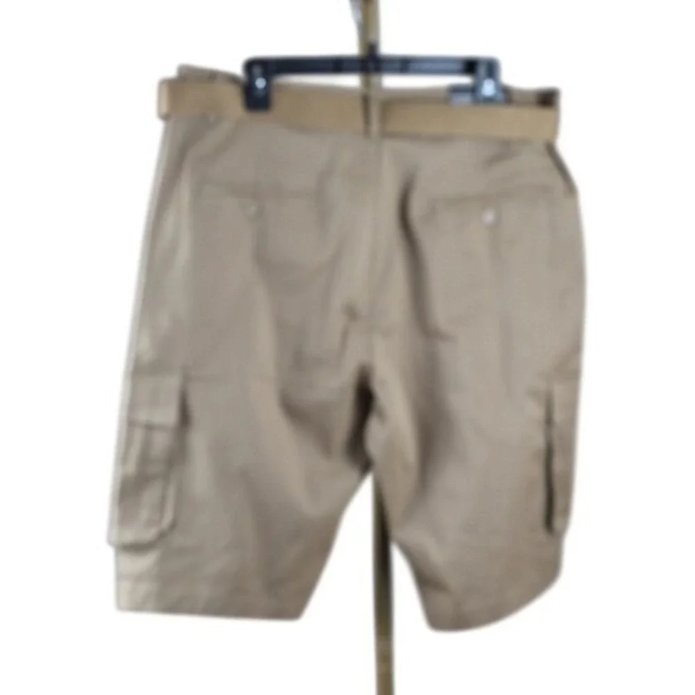 Rugged Trail New York Mens 38 Cargo Shorts‎ Tan Khaki With Belt Outdoor Utility